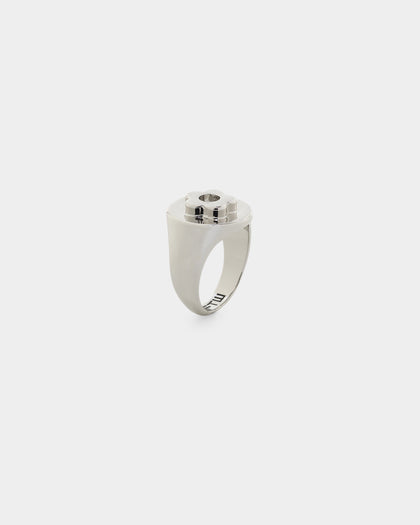 Wild For The Weekend Flower Power Signet Ring (Large) Silver
