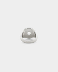 Wild For The Weekend Flower Power Signet Ring (Large) Silver