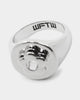 Wild For The Weekend Flower Power Signet Ring (Large) Silver