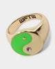 Wild For The Weekend Yin Yang Signet Ring (Large) Gold