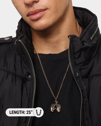 Wild For The Weekend All Hands Necklace Gold