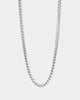 NXS 4mm Franco Necklace White Gold