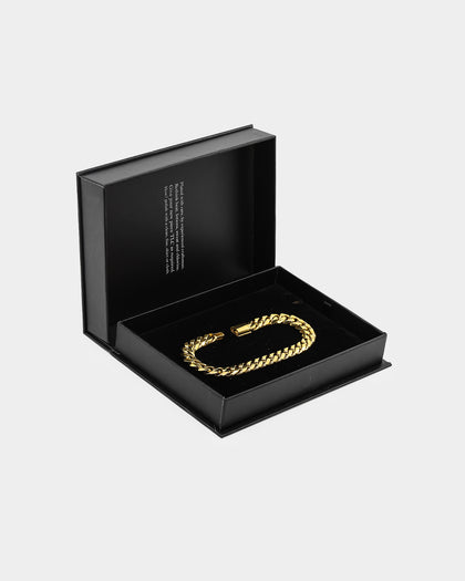 NXS 10mm Cuban Link Bracelet Gold