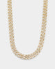 NXS 18" 14mm Iced Interlink Chain Iced Gold