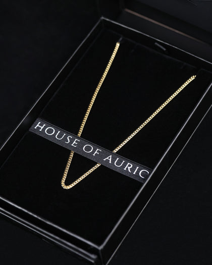 House Of Auric Cuban Link 2.5mm 20" Chain Gold