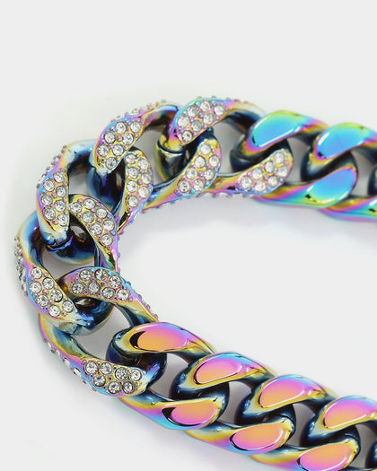 Guess Mainline 23" 8mm Curb Chain Iridescent