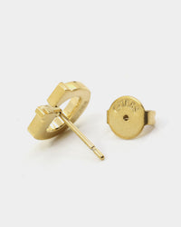 Guess Mainline Party Pave G Logo 9mm Stud Earrings Gold