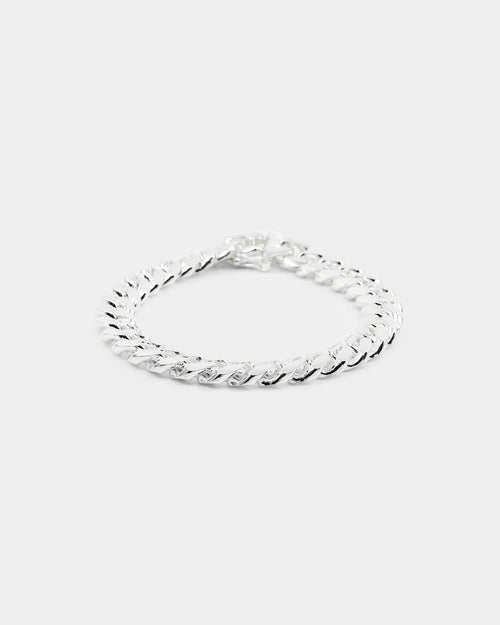 House Of Auric 10mm Cuban Link Bracelet Sterling Silver