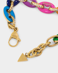 Guess Mainline Women's Rainbow & Crystals Bracelet Multi
