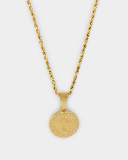 NXS English Coin Pendant Gold