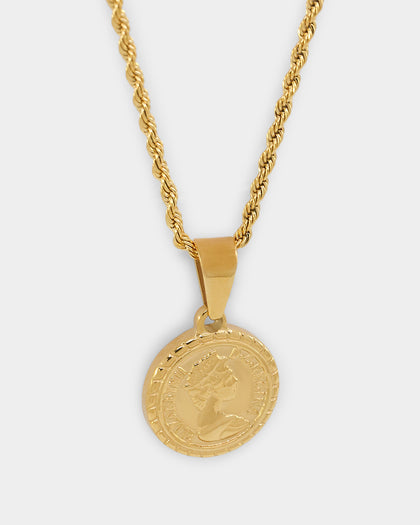 NXS English Coin Pendant Gold
