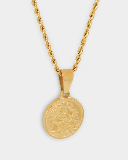 NXS English Coin Pendant Gold