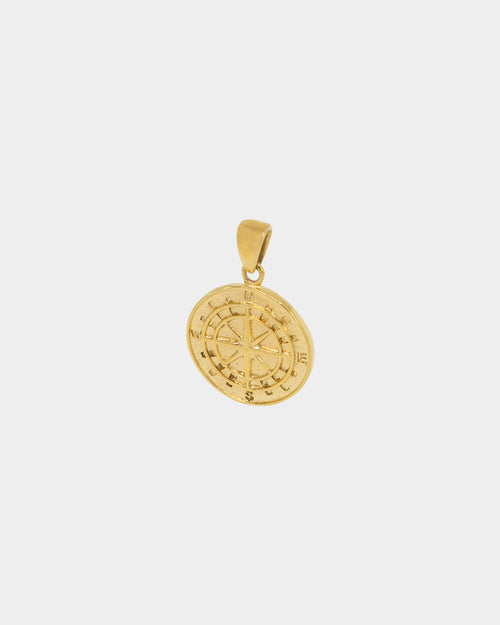 NXS Compass Pendant Gold