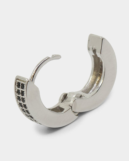 NXS Chilli Hoop Earring Iced Black