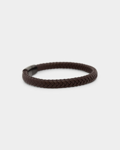 NXS Solo Leather Bracelet Brown