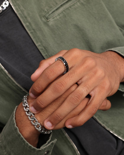 NXS Baguette Ring Iced Black