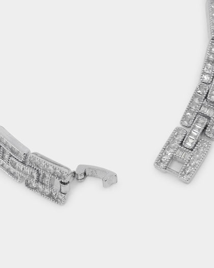 NXS Iced Razor Bracelet Iced White Gold