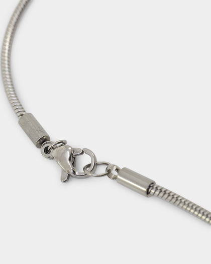 Saint Morta Hinged Padlock Chain White Gold