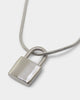 Saint Morta Hinged Padlock Chain White Gold