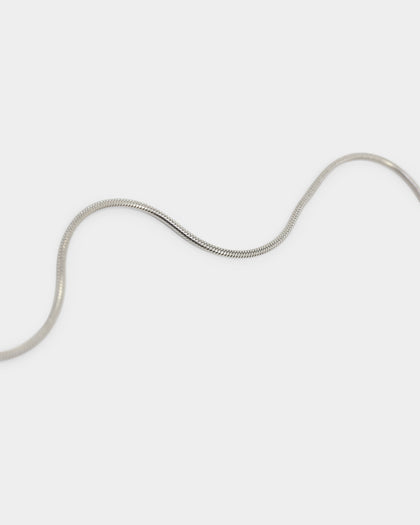 Saint Morta Hinged Padlock Chain White Gold