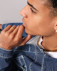 NXS Twisted Tungsten Ring Gold