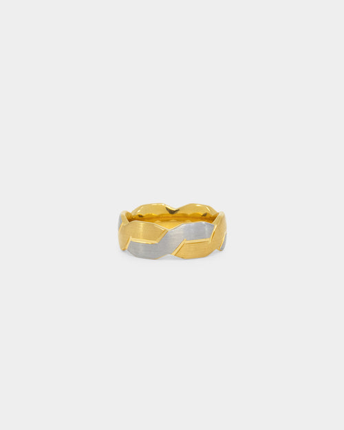 NXS Twisted Tungsten Ring Gold/Tungsten