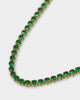 NXS 3mm Tennis Chain Gold/Green