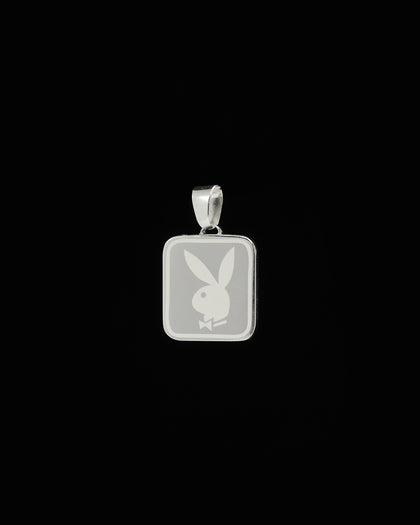 Playboy By House Of Auric Playboy Square Pendant Sterling Silver