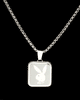 Playboy By House Of Auric Playboy Square Pendant Sterling Silver