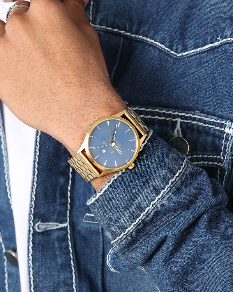 Carre Laurant Watch Gold/Navy