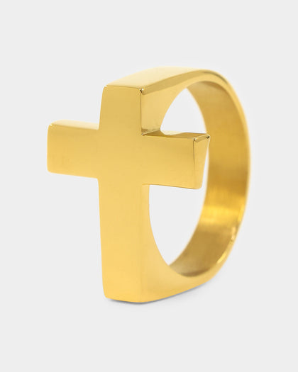 NXS Cross Ring Gold