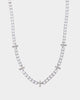 NXS Iced Cross Tennis Chain Iced White Gold