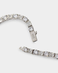 NXS Jesse Duo Stone Chain Iced White Gold