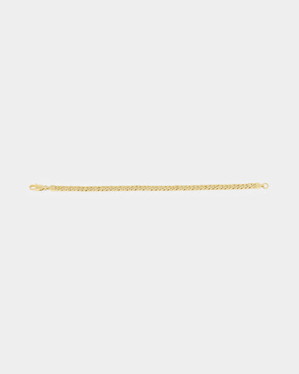 NXS Flat Faced Curb Bracelet Gold
