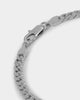 NXS Flat Faced Curb Bracelet White Gold