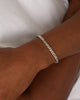 NXS Flat Faced Curb Bracelet White Gold