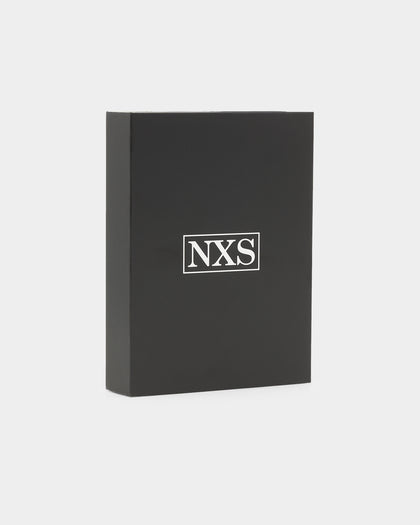 NXS Flat Faced Curb Chain White Gold