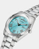 Guess Mainline Connoisseur Watch Silver/Aqua Blue