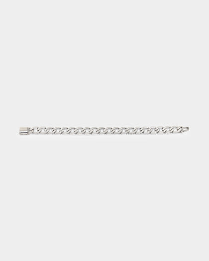 NXS Hex Cut Curb Bracelet White Gold