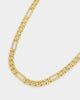 NXS Sharp Cut Figaro Chain Gold