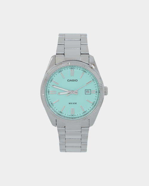 Casio MTP1302PD-2A2 Watch Silver/Turquoise