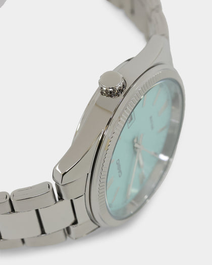 Casio MTP1302PD-2A2 Watch Silver/Turquoise