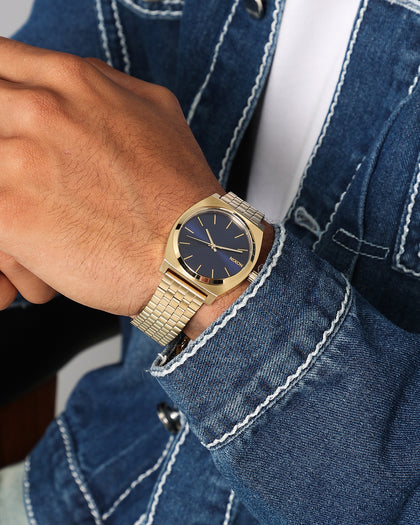 Nixon Time Teller Watch Light Gold/Cobalt