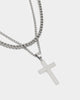 NXS Textured Cross Chain Set White Gold