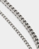 NXS Textured Cross Chain Set White Gold