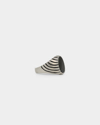 NXS Onyx Eye Ring Steel/Black