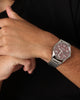 Nixon Sentry Stainless Steel Silver/Cranberry