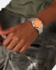 Nixon Time Teller Watch Silver/Mandarin