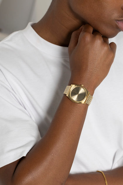 Nixon Time Teller Watch Light Gold/Vintage White