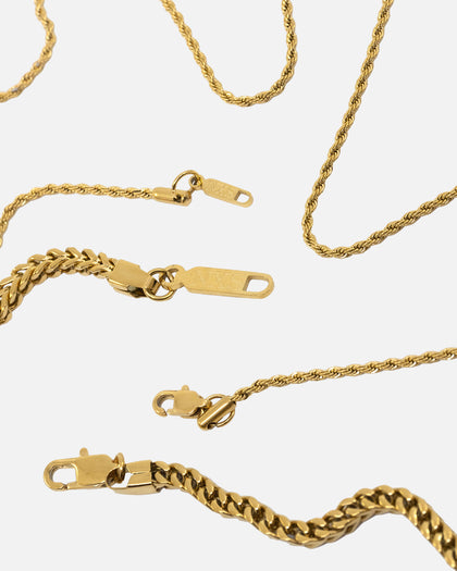 NXS Franco Rope Chain Set Gold